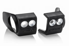 Acerbis Fork Shoe Pro in black for SX, SX-F, XC, XC-F, and EXC-F motorcycles, showcasing the black fork protector shoe.