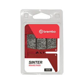 Brembo Prime Sa brake pads, sintered brake pads for high-performance braking, shown with metal backing and friction material.