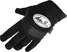 Load image into Gallery viewer, Black Motion Pro Tech Glove X 57-10021 with padded palm and adjustable wrist strap for motorcycle riding comfort.