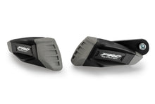 Load image into Gallery viewer, Black PUIG Frame Sliders Pro 2.0 for BMW motorcycle, mounted on the body for protection and style.