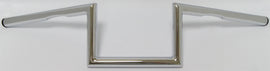 HardDrive 1-inch Z-Bar Dimpled 6-inch chrome handlebars with a sleek, polished finish and ergonomic design for bikes.