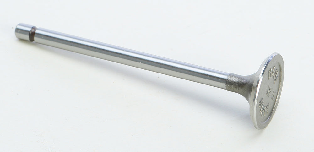 ProX Racing Parts steel exhaust valve for engine, with detailed surface finish and valve stem visible in the image.