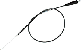 Motion Pro black vinyl throttle cable 70-3162 for motorcycles, showing the cable with protective vinyl coating and metal fittings.