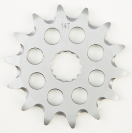 Fire Power Steel 14T Front CS Sprocket for 520 gas and Yamaha off-road bikes, showcasing the durable steel construction.