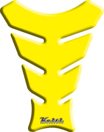 Keiti Tank Pad Mini Yellow graphics decal with black and white design for motorcycle protection and style.