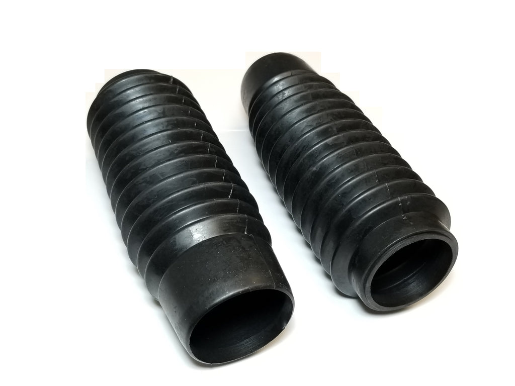 K&S Technologies suspension fork boots, pair, black rubber covers for fork protection and durability in off-road vehicles