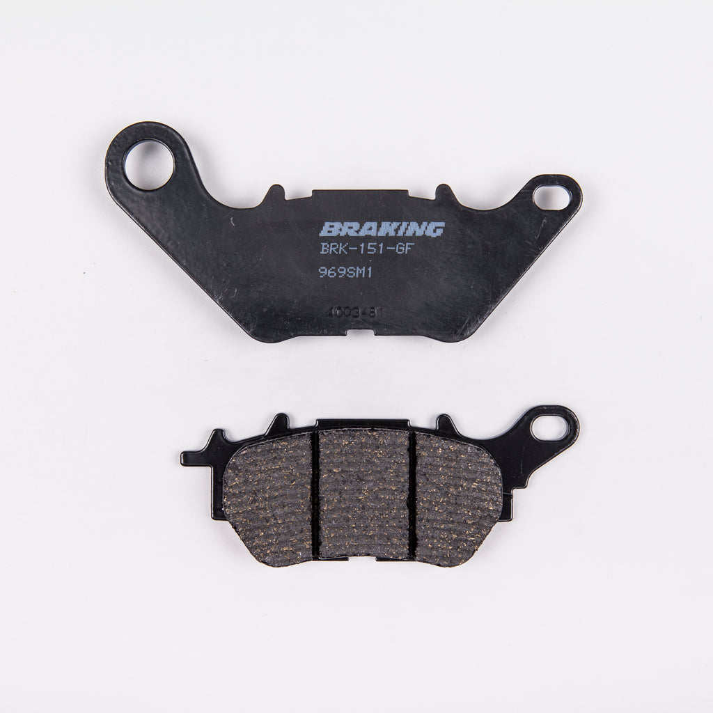 Semi-metallic Braking Brake Pad by Braking, showing the durable pad with metal backing and friction surface for vehicle braking system.