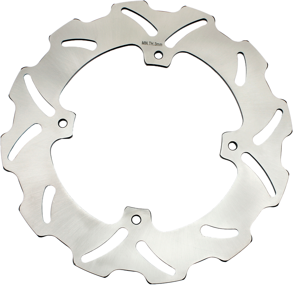 All Balls brake rotor 21-80049 showing a durable metal disc with vented design for motorcycle braking performance