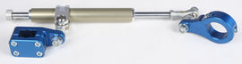 Streamline off-road steering damper in blue, 11-way adjustable for Banshee 172-3054B, showing the damper with mounting hardware.