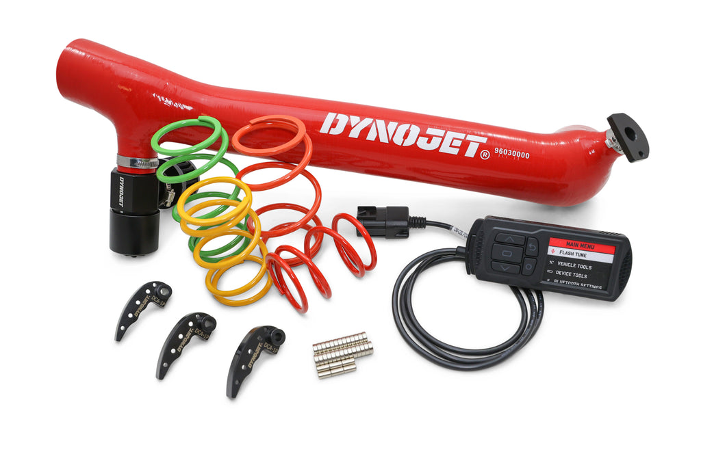 Dynojet Research Stage 3 Engine Management Kit with electronic components and wiring for enhanced motorcycle performance.