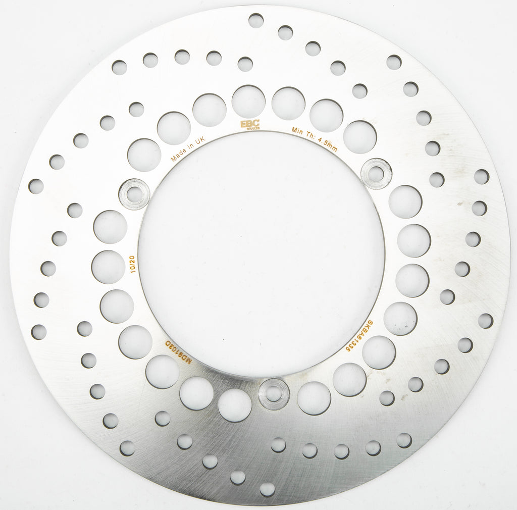 EBC Motorcycle Brakes brake rotor 15-9103D with ventilated design, metallic finish, and detailed surface pattern.