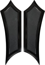 Load image into Gallery viewer, All black Accutronix Instigator floorboards for motorcycle foot controls, featuring a sleek, durable design with textured surface.