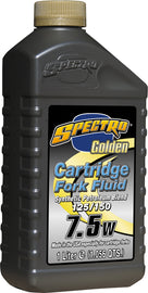 Spectro Golden Fork Oil 125/150 7.5w 1L bottle, a high-quality automotive fork oil from Spectro for smooth suspension performance.