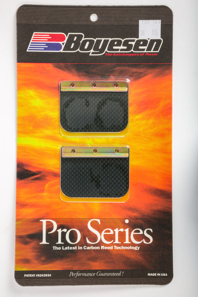 Boyesen Motorcycle Pro Reeds for intake and carburetor system, showing close-up of high-performance reed valves.