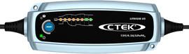 CTEK Power Inc 12V lithium battery charger, model 65-56926, with digital display and charging ports visible.