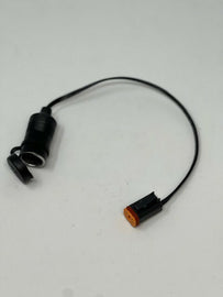 Namz Power Port with dust cover, HD style, for touring bikes, model 91843-97, compatible with 94-13 Harley Davidson motorcycles