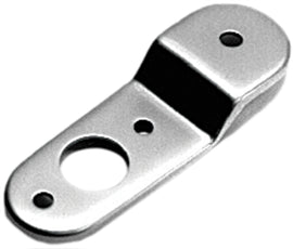 Chrome horn mounting bracket for Big Twins, compatible with HardDrive mounts, designed for 91-17 Harley-Davidson models.