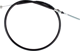 Motion Pro black vinyl front brake cable 70-2495 with metal fittings, showing the textured cable surface and reinforced ends.