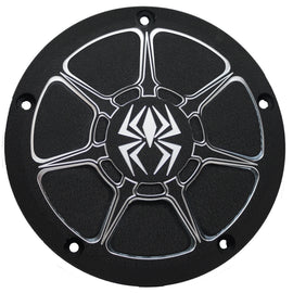 Rekluse Derby Cover Black Wrinkle XL engine cover for Harley-Davidson 2004-up motorcycles, featuring textured black finish.