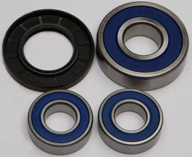 All Balls rear wheel bearing and seal kit with metal and rubber components, designed for motorcycle wheel maintenance.