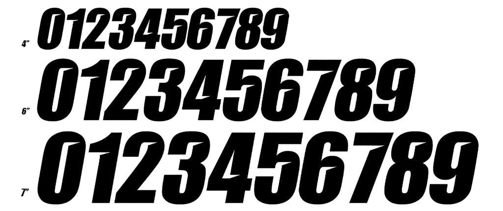 DCOR #3 Black 4 Slash Series decals, graphic stickers with bold black slash design, ideal for vehicle or surface decoration.
