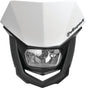 Polisport Plastics white and black headlight halo for 64-6921 motorcycle or bike, showcasing its sleek design and color.