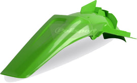 Polisport Plastics green rear fender for street motorcycles, model 64-5975, showcasing a durable plastic design.