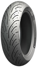 Load image into Gallery viewer, Michelin Pilot Road 4 scooter rear tire 160/60R14 radial tubeless, showing tread pattern and sidewall details.