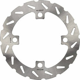 All Balls brake rotor 21-80095 showing a silver circular disc with vented design, used for motorcycle braking systems.