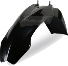 Load image into Gallery viewer, Polisport Plastics black front fender for motorcycles, model 64-5581, made of durable plastic, shown in the image.