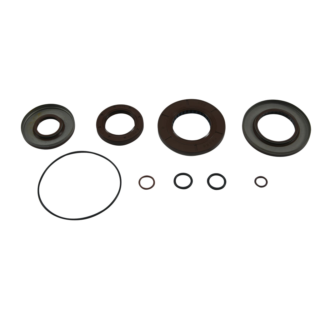 All Balls Trans Axle Seal Kit 22-521145 for drive axles, featuring rubber seals and metal components in a detailed close-up image.