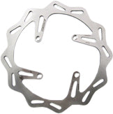 Front braking rotor by Braking, showcasing the metal disc with vented design for effective bicycle or motorcycle braking.