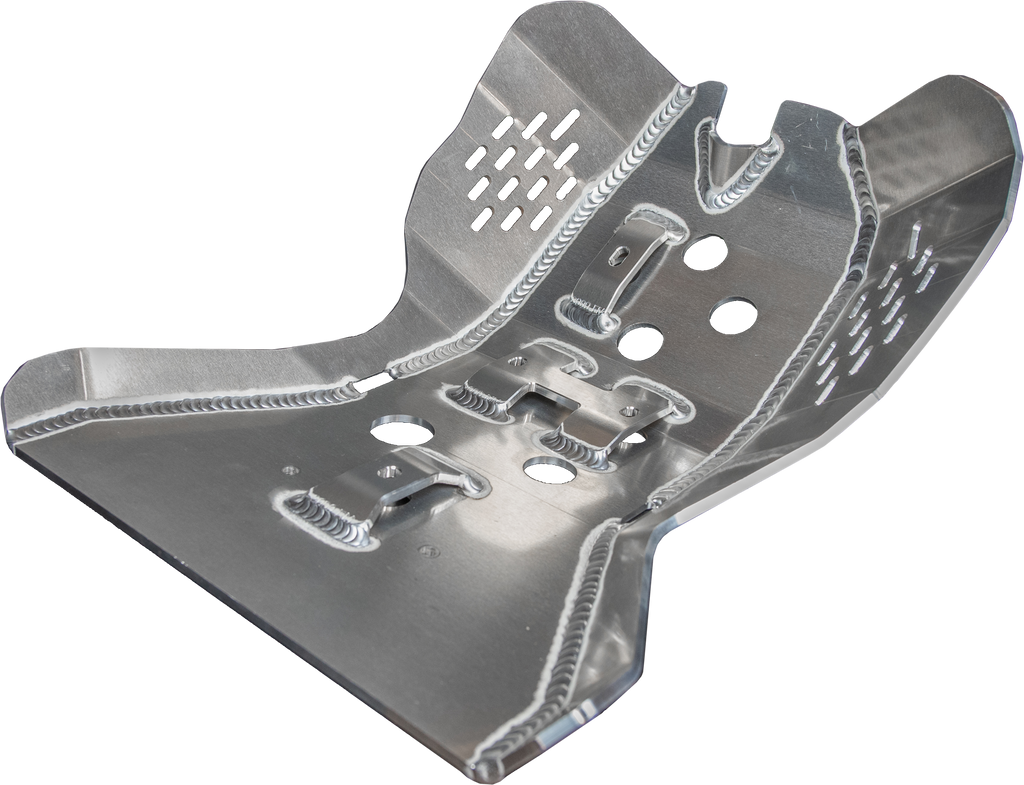 Enduro Engineering DRZ400 skid plate guard made of durable metal, designed to protect the motorcycle's underside.