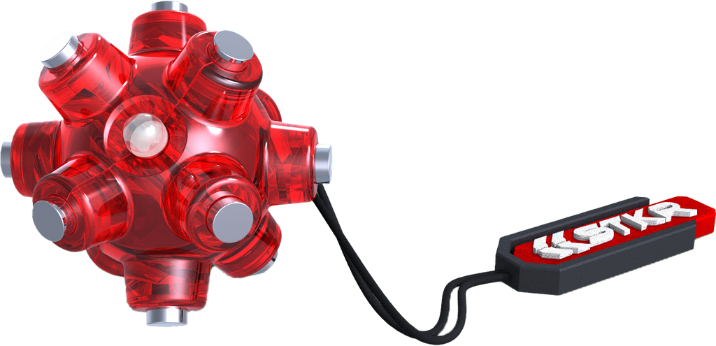STKR Magnetic Light Mine tool with bright LED lights and magnetic base, designed for hands-free illumination in work areas.