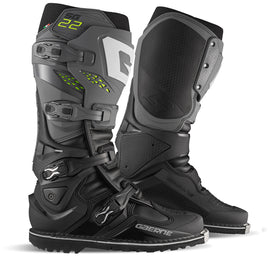 Gaerne SG-22 Gore-Tex Enduro motorcycle boot in anthracite and black, size 13, with durable design and secure straps.