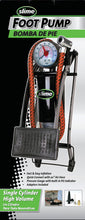 Load image into Gallery viewer, Slime single cylinder foot pump for inflating tires, with a durable metal body and foot pedal for easy use.