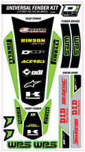 Load image into Gallery viewer, Green DCOR trim kit graphics and decals for full-size motorcycles, designed for universal Wps compatibility and easy installation
