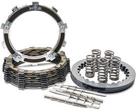 Rekluse Radius X auto clutch for motorcycles showing the clutch assembly with intricate components and branding.