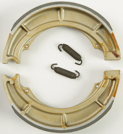 EBC Motorcycle Brakes Brake Shoes 609 Plain showing a set of brake shoes with metal backing and friction material for motorcycle braking.