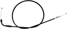 Load image into Gallery viewer, Motion Pro black vinyl throttle pull cable 70-2102 for motorcycle control lines, showing the flexible cable with fittings.
