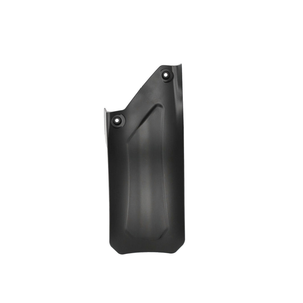 Acerbis black mud flap for Husqvarna and KTM motorcycles, mounted on the bike's body, made of durable black material.