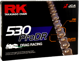 Excel Wheel Components 530prodr Pro Drag Racing Chain 530 x 160 with durable metal links and precision construction.