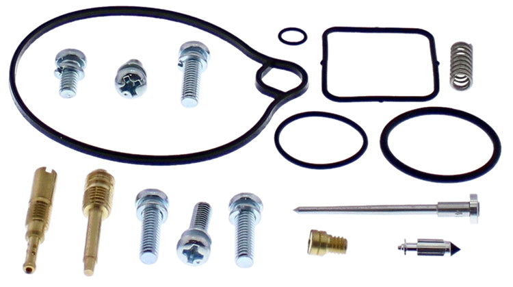 All Balls bike carburetor rebuild kit 226-10024 with gaskets and components for intake and fuel system repair.