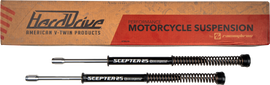 HardDrive HardDrive Scepter Cartridge Kit 49mm heavy weight suspension for FLH/Flt motorcycles, includes cartridge components.