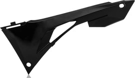 Black Acerbis Airbox Cover for motorcycle, featuring a sleek design and branding, with visible mounting points.