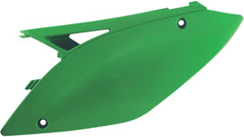 Acerbis green side panels for motorcycle, featuring sleek design and branding, designed to fit specific models.