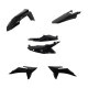 Acerbis black plastic body kit for motorcycle, featuring sleek, durable plastic components with the Acerbis logo visible.