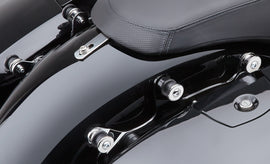 Cobra Chrome Backrest Docking Kit for Chieftain 14-25 motorcycle, body part with chrome finish and mounting hardware.