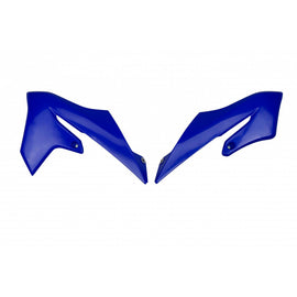 Blue Polisport Plastics radiator scoops body parts for YZ65 motorcycle, featuring a sleek design and durable plastic construction.