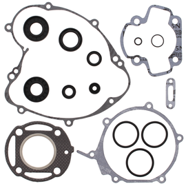 Vertex Complete Gasket Set with Oil Seals, featuring multiple gaskets and seals for engine repair, displayed in the image.